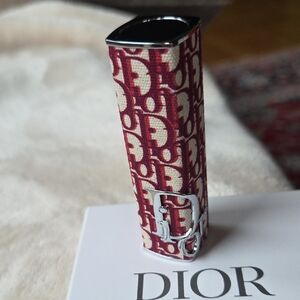 Dior Burgundy and Beige Lipstick Case